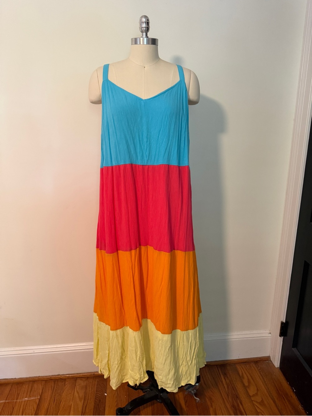 Lane Bryant Colorblock Tiered Maxi Dress